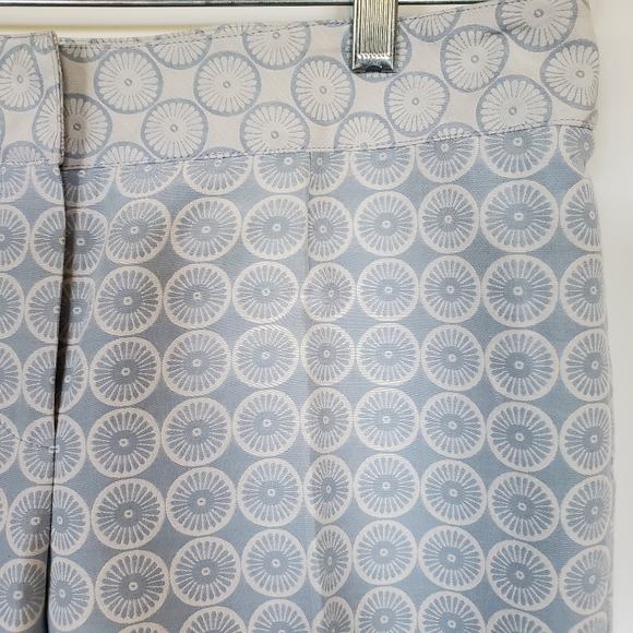 Etcetera Blue And Crean Cotton Blend Capris 4 - Picture 4 of 5